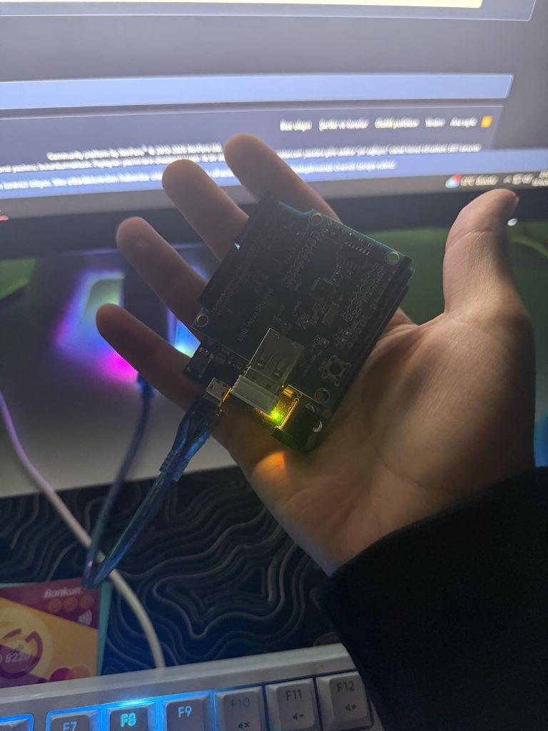 USB Host Shield takılı Leonardo